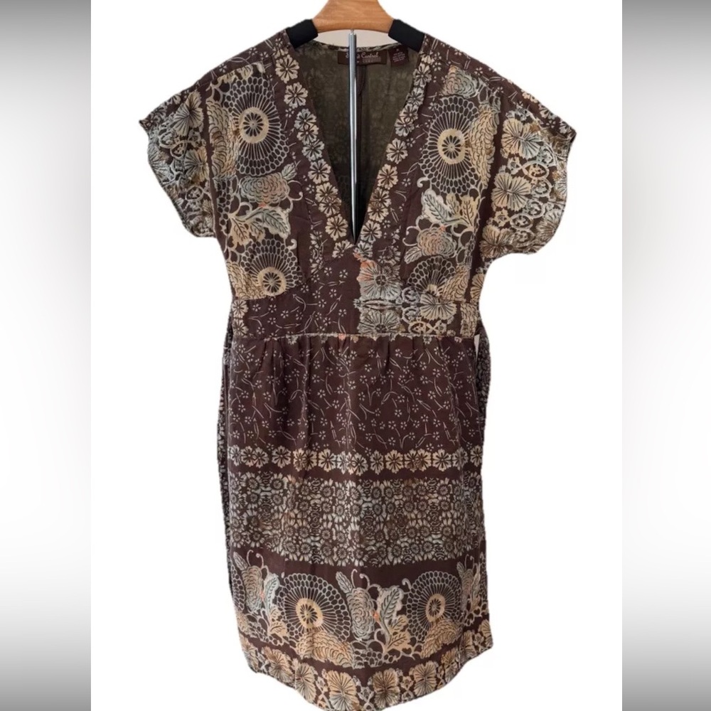 Speed control Y2K cotton mini dress size Medium ladies Mandela floral lined